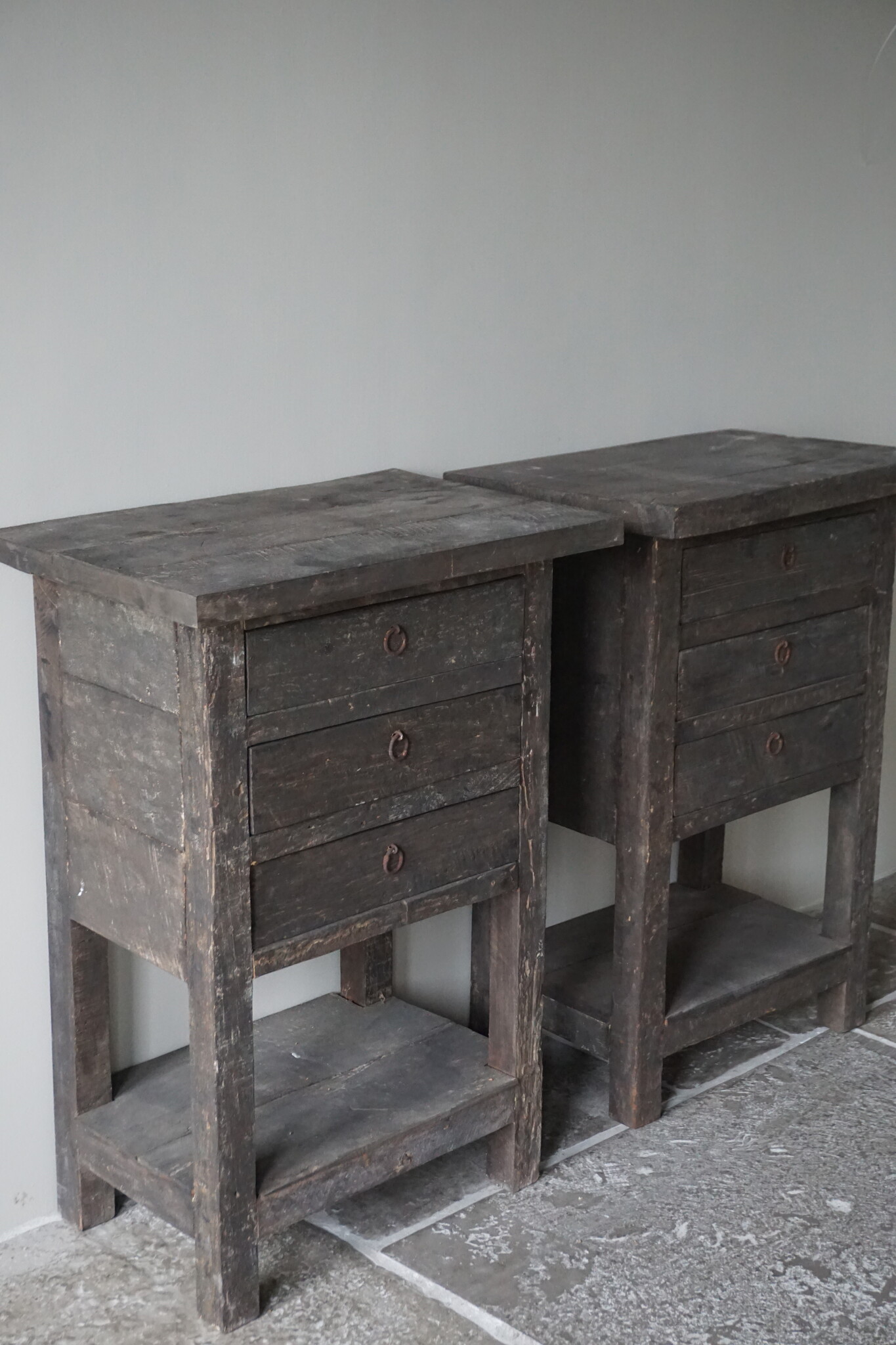 Rene Houtman Wandtafel Ladekastje 3 Lades H80 xB60xD41 Cm