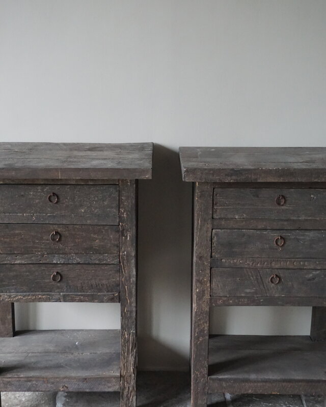 Rene Houtman Wandtafel Ladekastje 3 Lades H80 xB60xD41 Cm