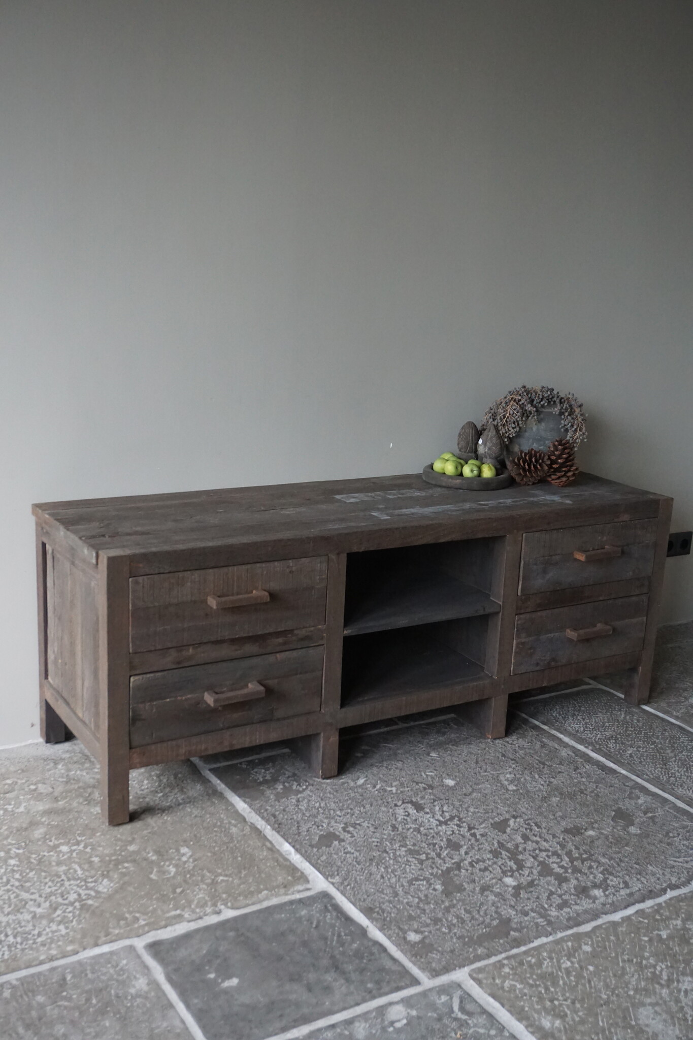 Rene Houtman TV-Meubel Driftwood 4 Lades - B160xH60xD50 Cm