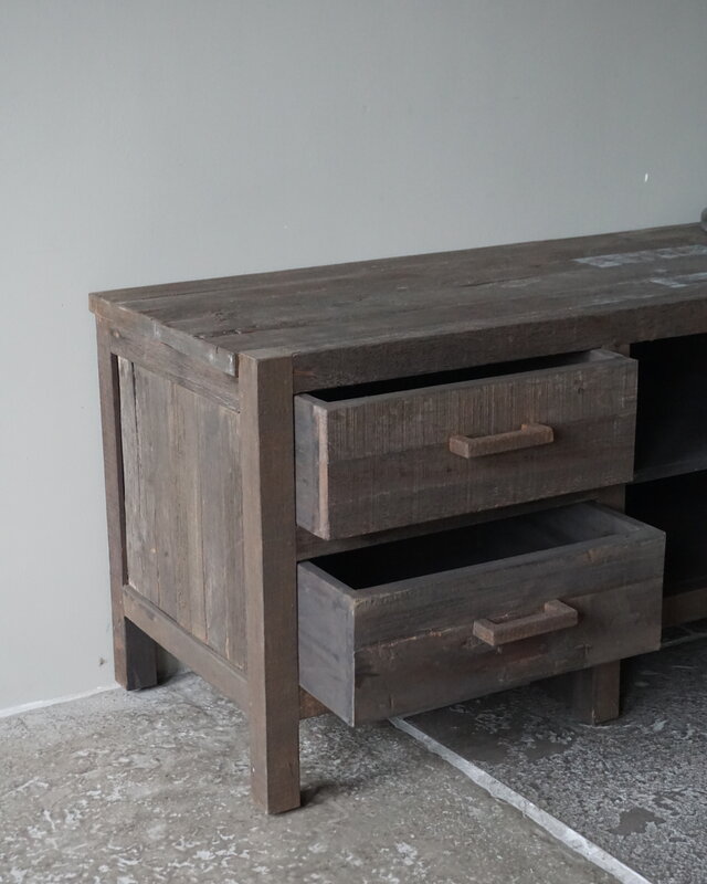 Rene Houtman TV-Meubel Driftwood 4 Lades - B160xH60xD50 Cm