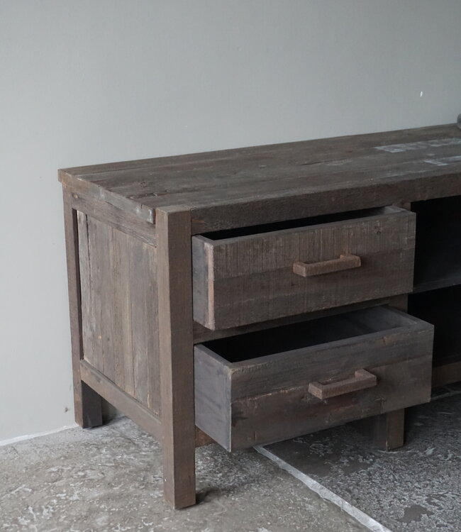 Rene Houtman TV-Meubel Driftwood 4 Lades - B160xH60xD50 Cm