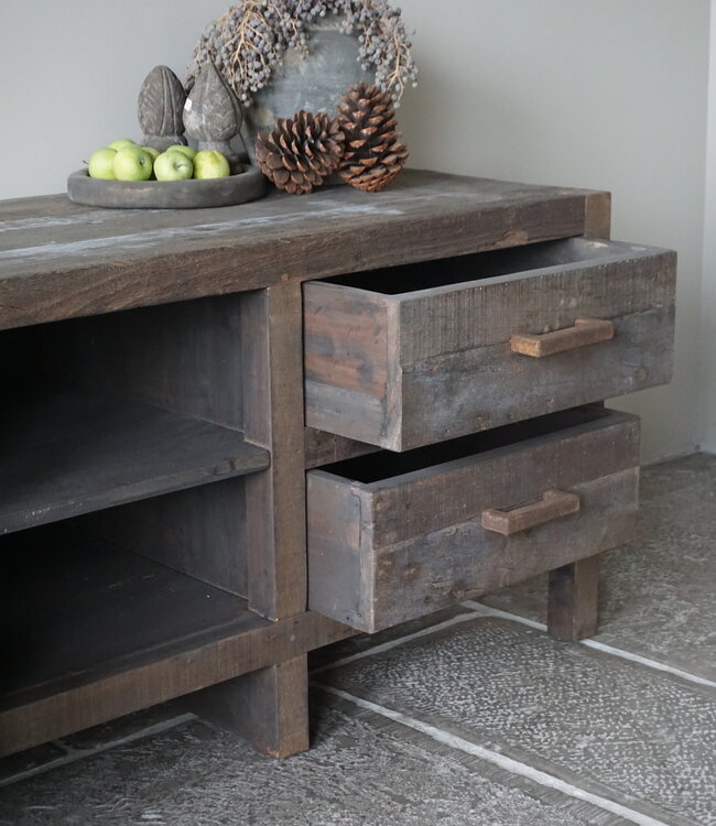 Rene Houtman TV-Meubel Driftwood 4 Lades - B160xH60xD50 Cm