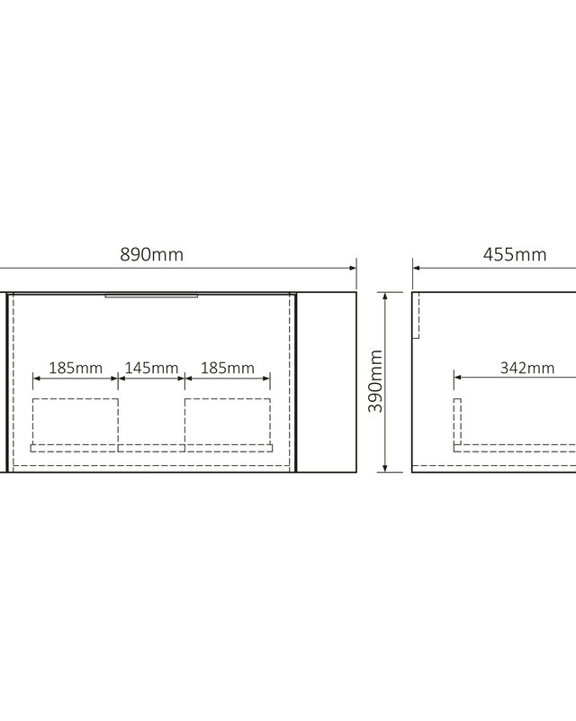 Differnz Olle Onderkast | Eiken | H39 x B89 x D45,5 cm