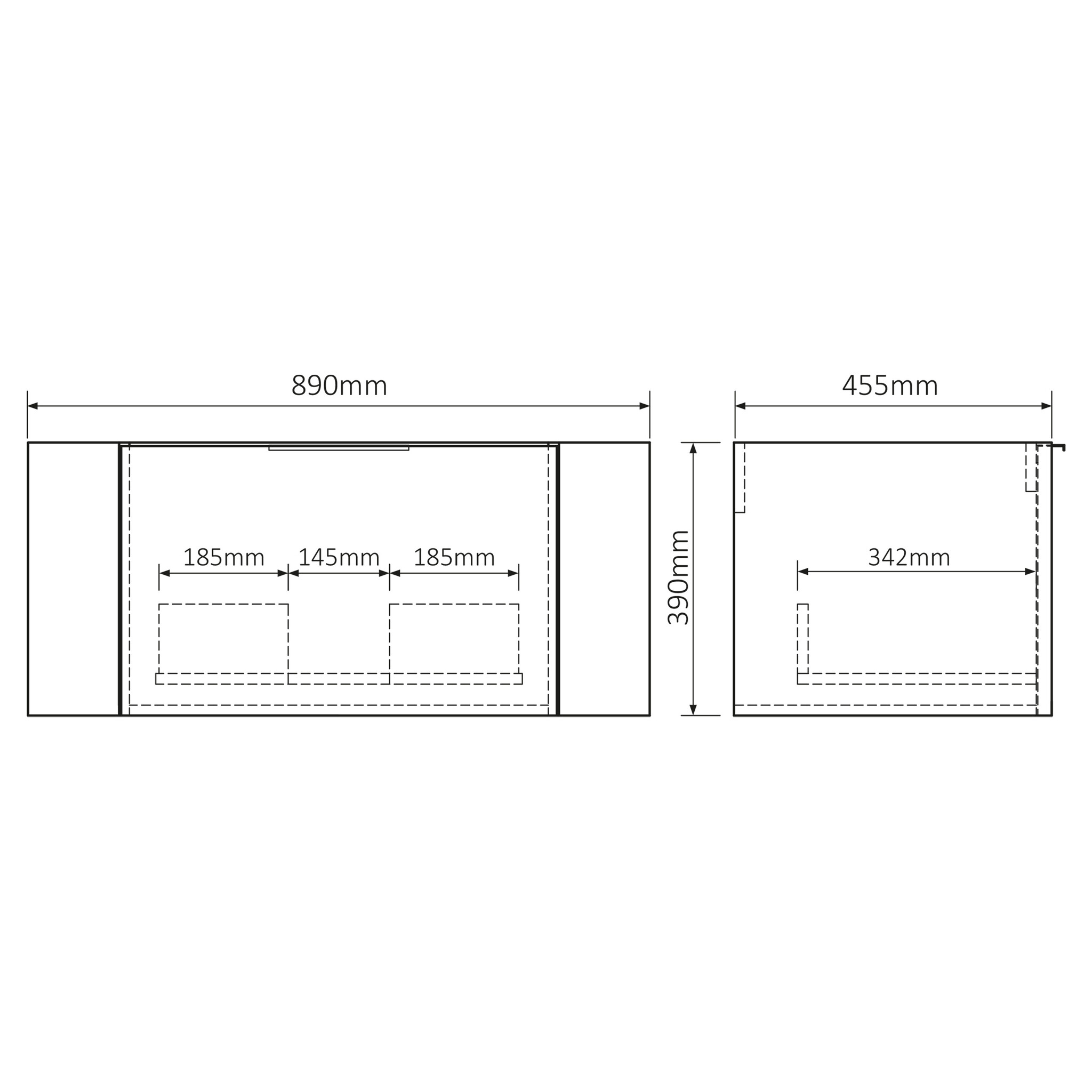 Differnz Olle Onderkast | Eiken | H39 x B89 x D45,5 cm