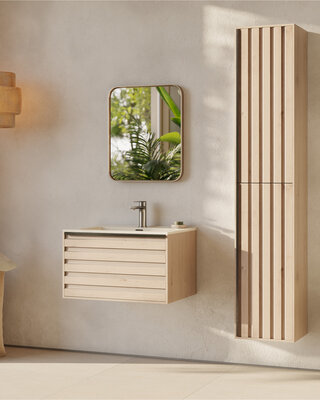 Differnz Elin Hoge Kast | Eiken | H160 x B36 x D30 cm