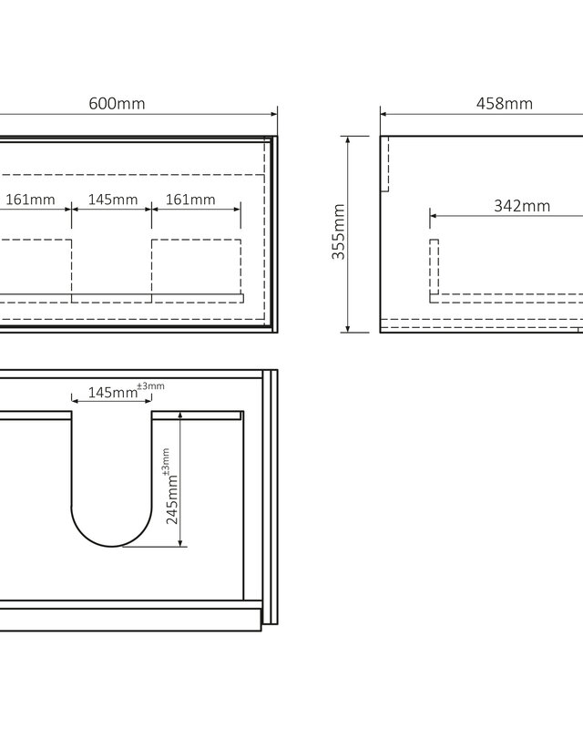 Differnz Elin Onderkast | Eiken | H35,5 x B60 x D45,8 cm