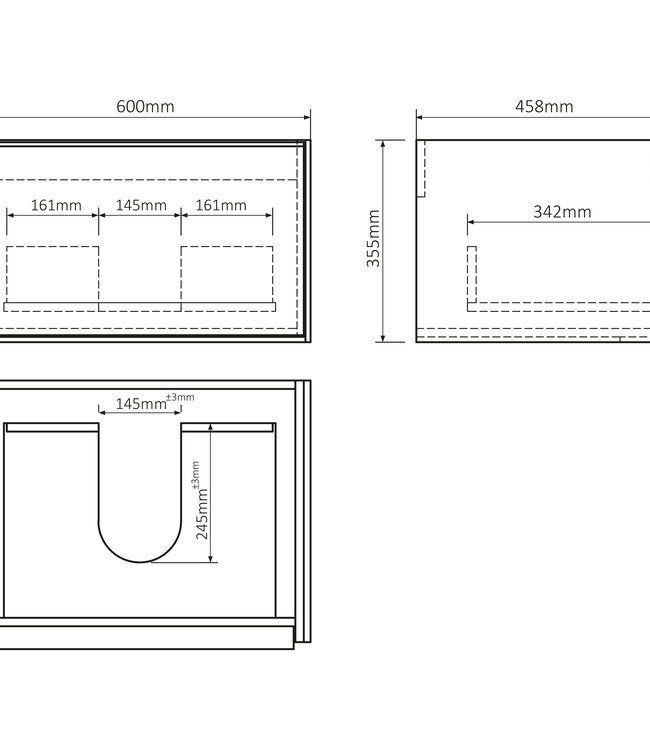 Differnz Elin Onderkast | Eiken | H35,5 x B60 x D45,8 cm