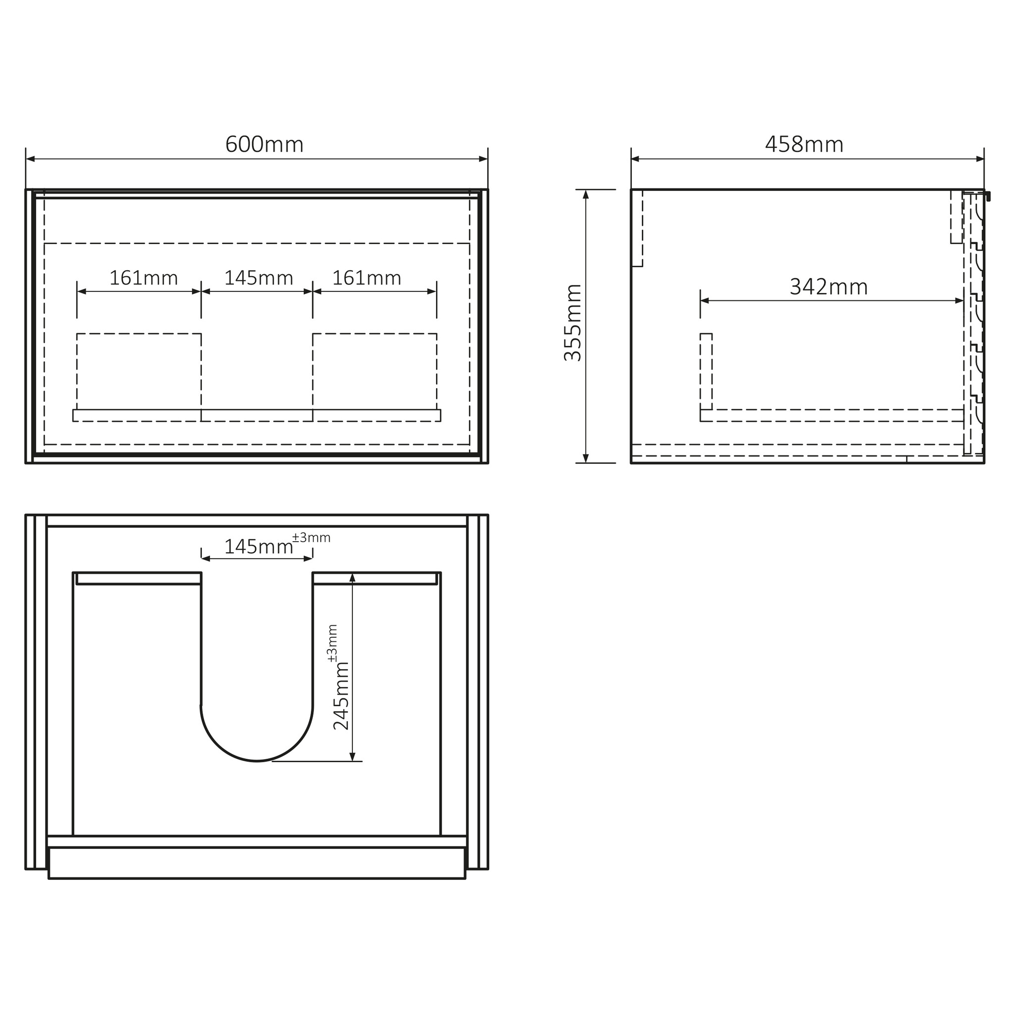 Differnz Elin Onderkast | Eiken | H35,5 x B60 x D45,8 cm