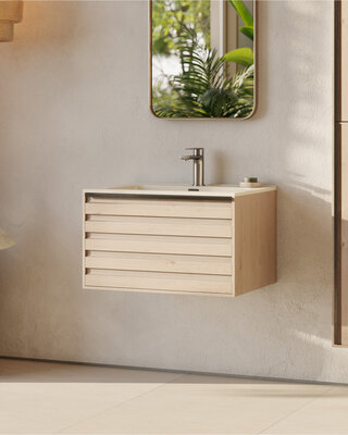 Differnz Elin Wastafel | Mat Taupe | H1,5 x B61 x D46,5 cm
