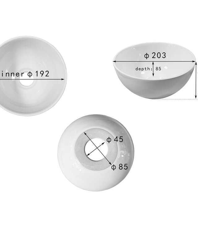 Differnz Waskom Boomer | Keramiek | Wit | H10 x Ø20 cm