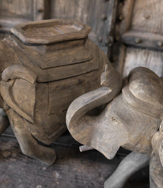 Be-Uniq Houten Olifant S | India | H31 x B42 x D14 cm