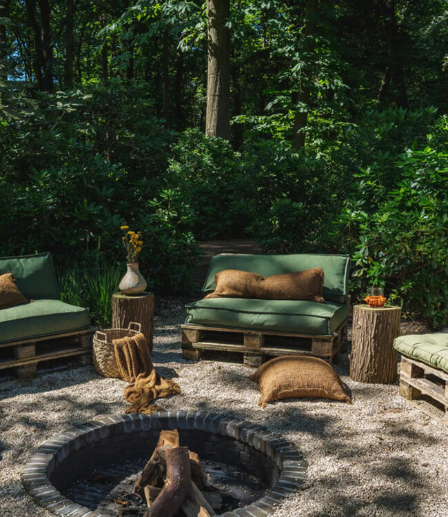 Bazar Bizar De Four Panel Leather Kussenhoes - Camel - 40x40