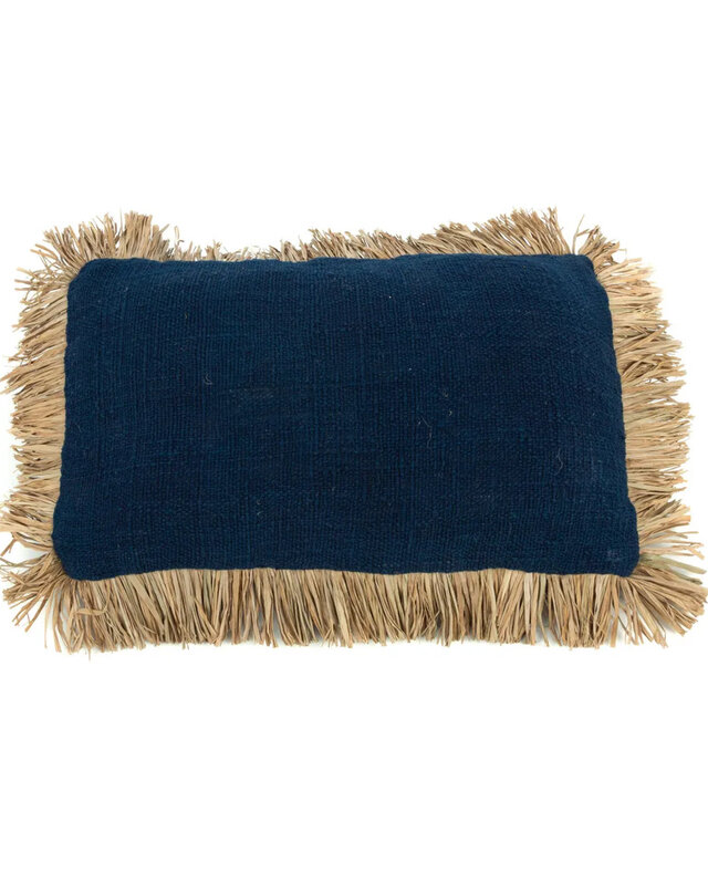 Bazar Bizar De Saint Tropez Kussenhoes - Blauw Naturel - 30x50