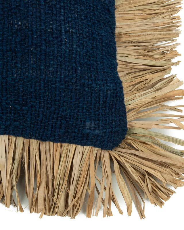 Bazar Bizar De Saint Tropez Kussenhoes - Blauw Naturel - 30x50