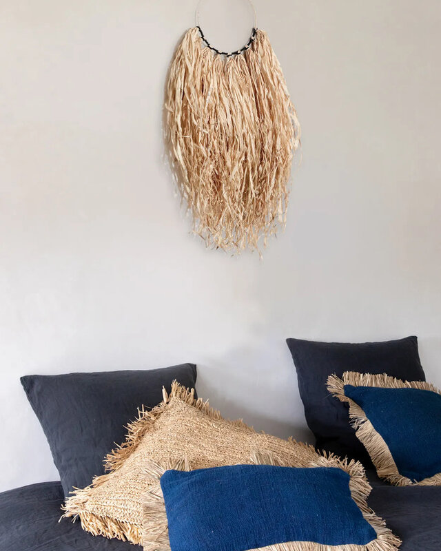 Bazar Bizar De Saint Tropez Kussenhoes - Blauw Naturel - 30x50