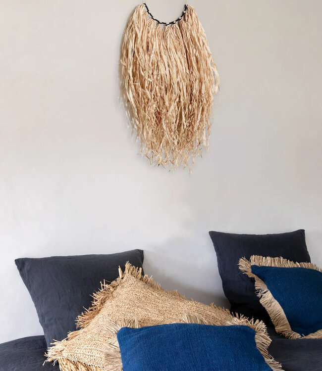 Bazar Bizar De Saint Tropez Kussenhoes - Blauw Naturel - 30x50