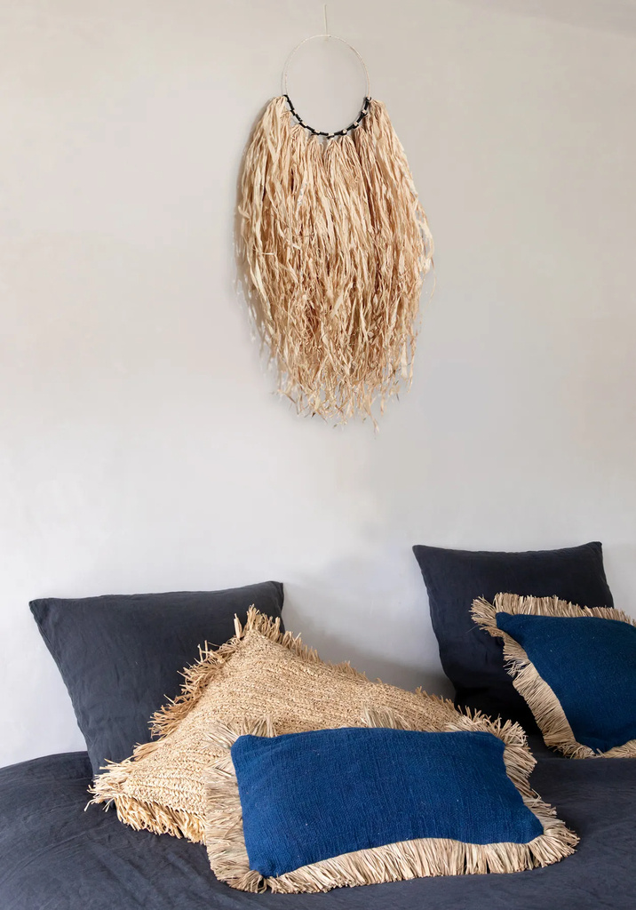 Bazar Bizar De Saint Tropez Kussenhoes - Blauw Naturel - 30x50