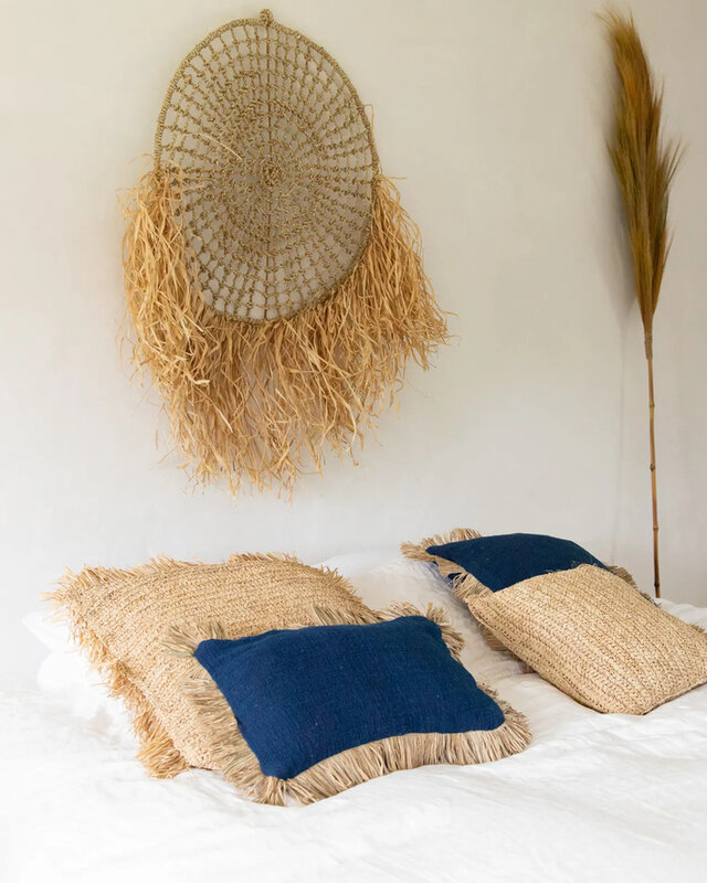Bazar Bizar De Saint Tropez Kussenhoes - Blauw Naturel - 30x50