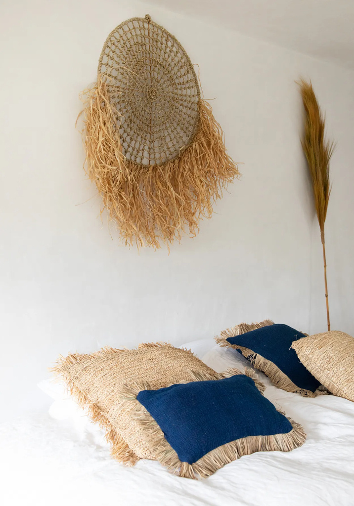 Bazar Bizar De Saint Tropez Kussenhoes - Blauw Naturel - 30x50