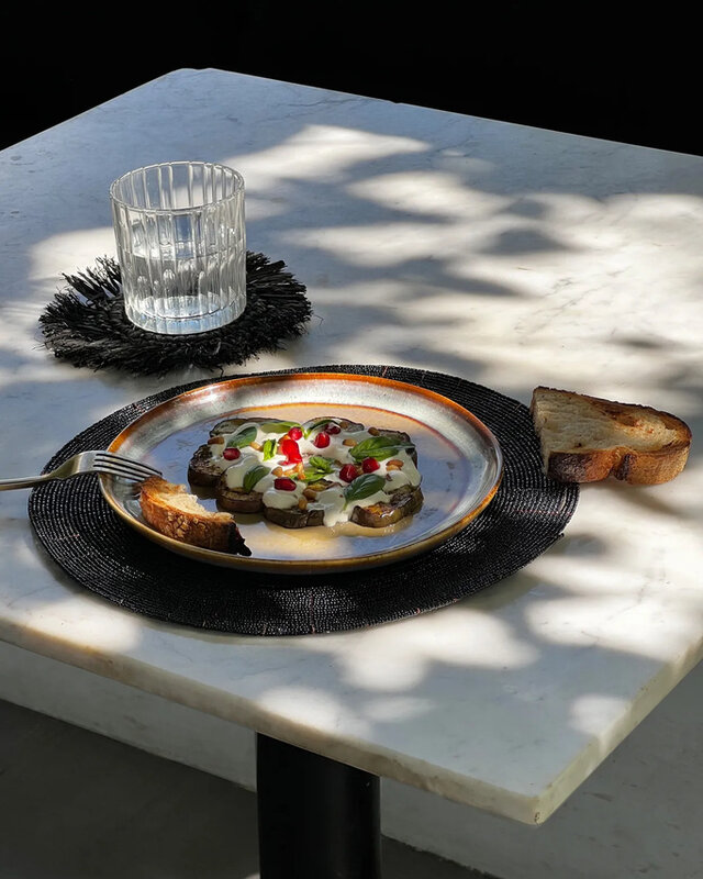 Bazar Bizar De Beaded Placemat - Zwart