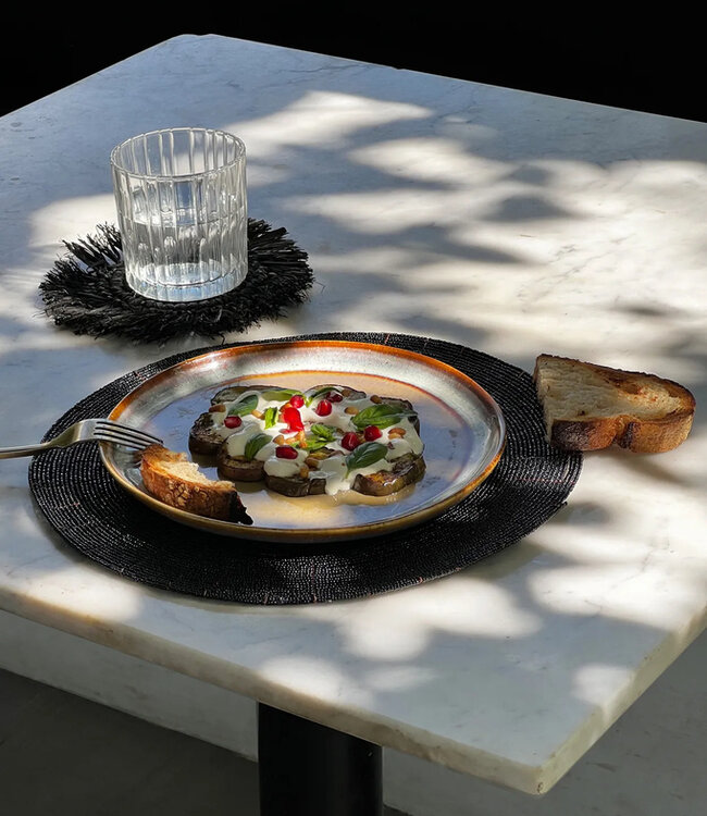 Bazar Bizar De Beaded Placemat - Zwart