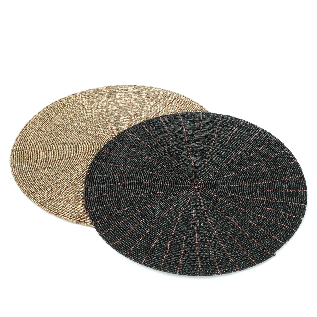 Bazar Bizar De Beaded Placemat - Zwart