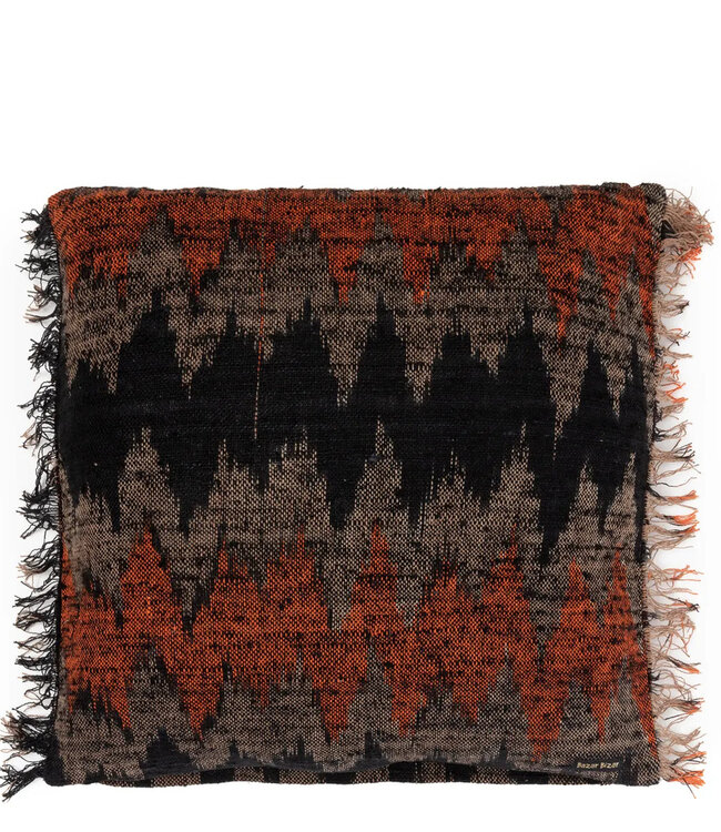 Bazar Bizar De Oh My Gee Kussenhoes - Zwart Oranje -  60x60