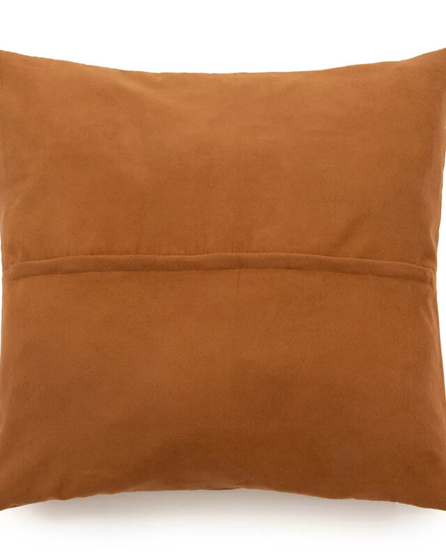 Bazar Bizar De Four Panel Leather Kussenhoes - Camel - 60x60