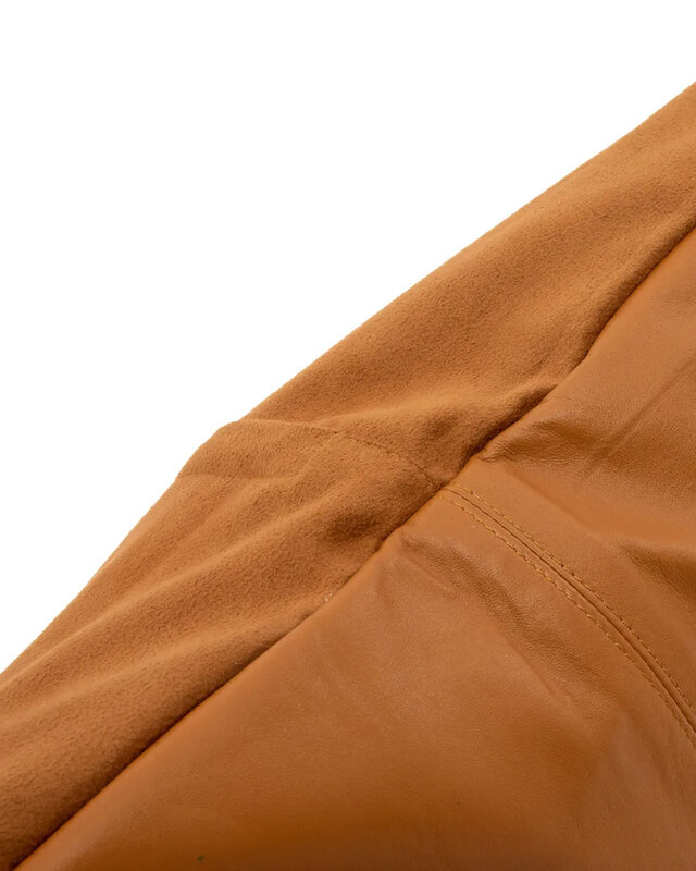 Bazar Bizar De Four Panel Leather Kussenhoes - Camel - 60x60