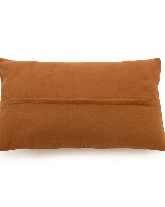 Bazar Bizar Het Six Panel Leather Kussenhoes - Kameel - 30x50