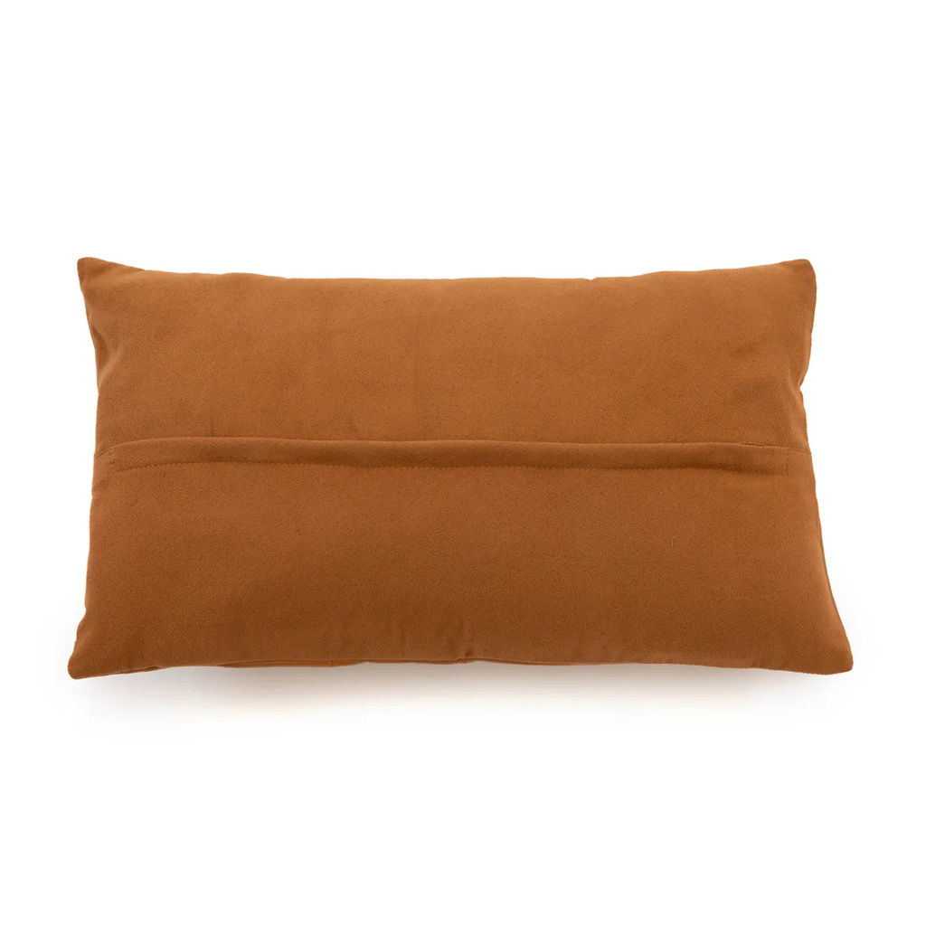 Bazar Bizar Het Six Panel Leather Kussenhoes - Kameel - 30x50