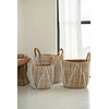 De Straight Stitched Macrame Mand - Naturel Wit - L
