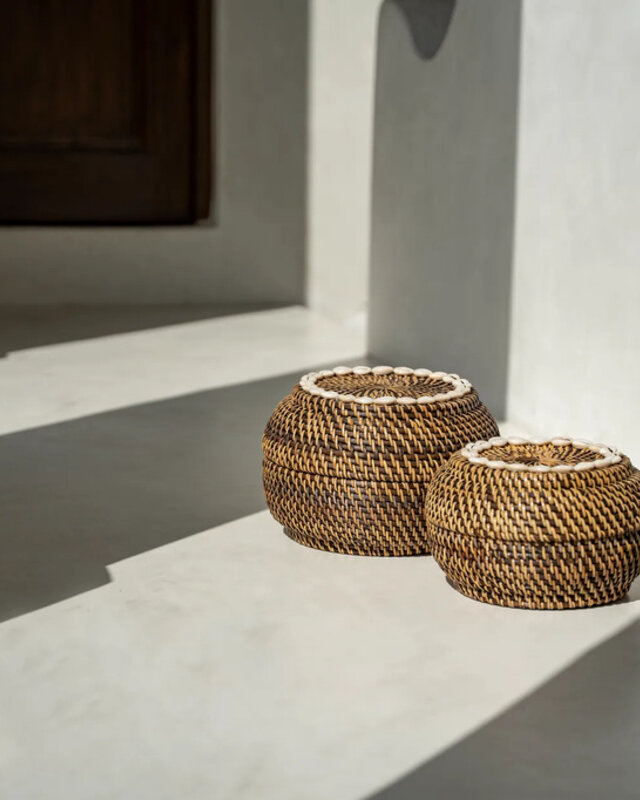 Bazar Bizar De Colonial Peek-a-Boo Mand - Naturel Bruin - M