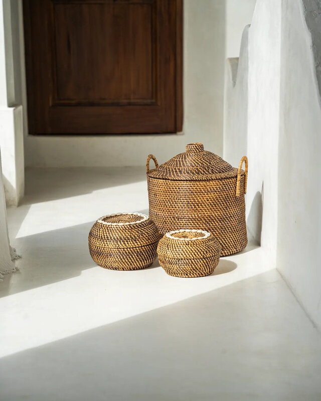 Bazar Bizar De Colonial Peek-a-Boo Mand - Naturel Bruin - M