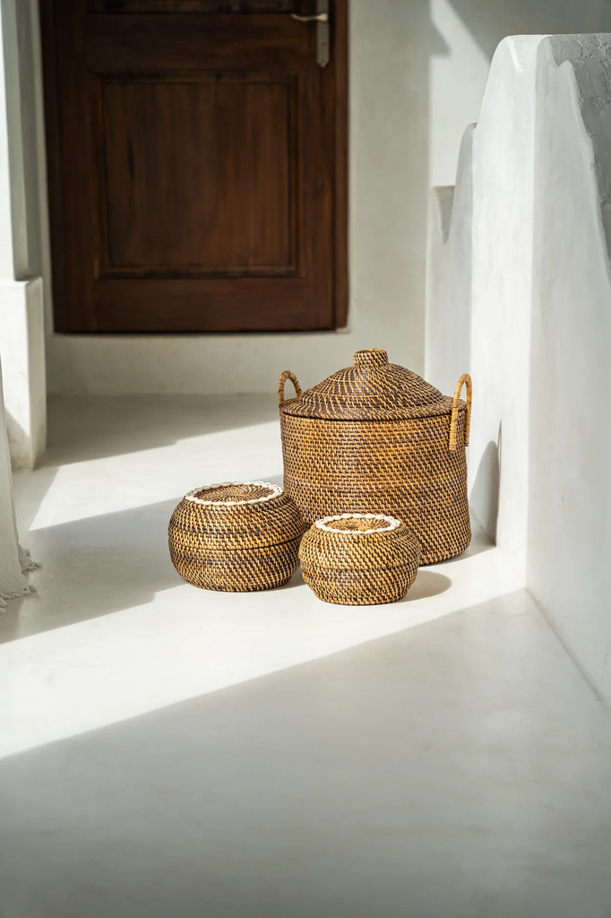 Bazar Bizar De Colonial Peek-a-Boo Mand - Naturel Bruin - M
