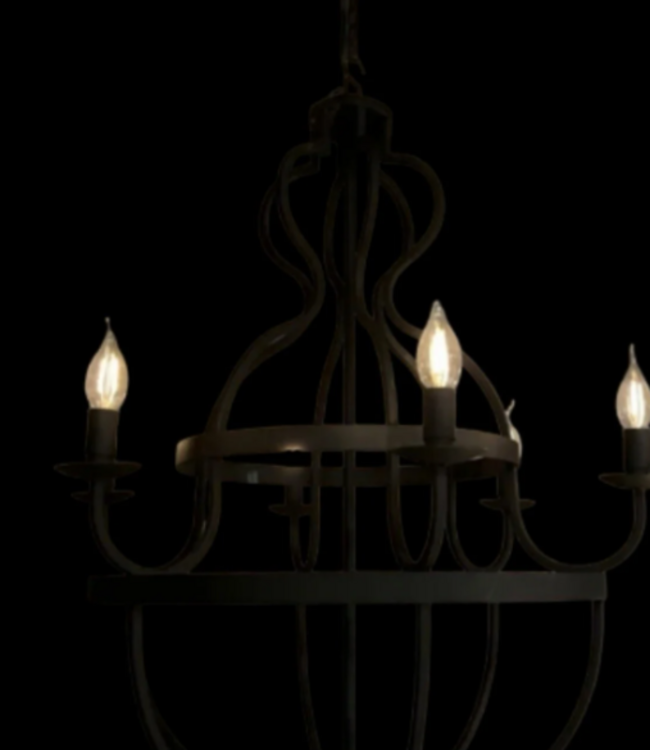 Rene Houtman Kroonluchter | 6-Arms | Zwart of Roest