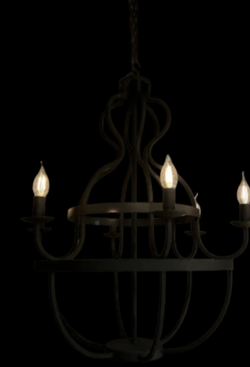 Rene Houtman Kroonluchter | 6-Arms | Zwart of Roest