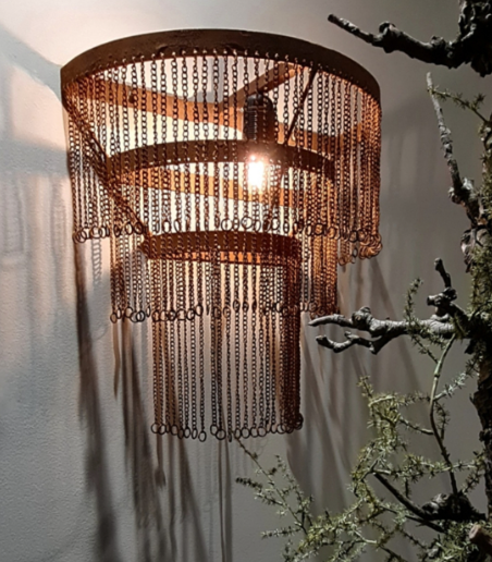 Rene Houtman Wandlamp Kettinkjes | Roest