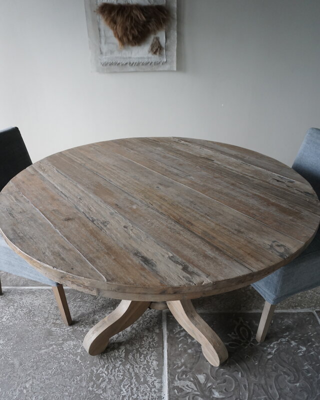 Rene Houtman Eetkamertafel Rond | Ø130 x H79 cm | Bruin