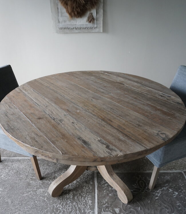 Rene Houtman Eetkamertafel Rond | Ø130 x H79 cm | Bruin