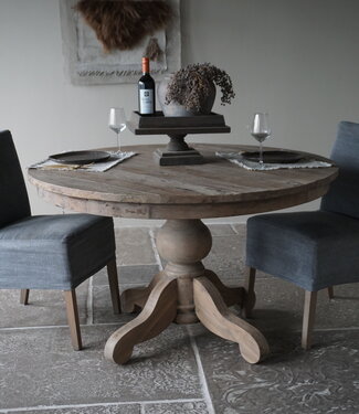 Rene Houtman Eetkamertafel Rond | Ø130 x H79 cm | Bruin