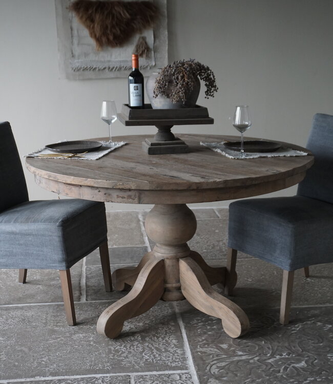 Rene Houtman Eetkamertafel Rond | Ø130 x H79 cm | Bruin