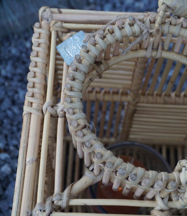 Rene Houtman Windlicht Rotan H40x25x25 Cm - Naturel