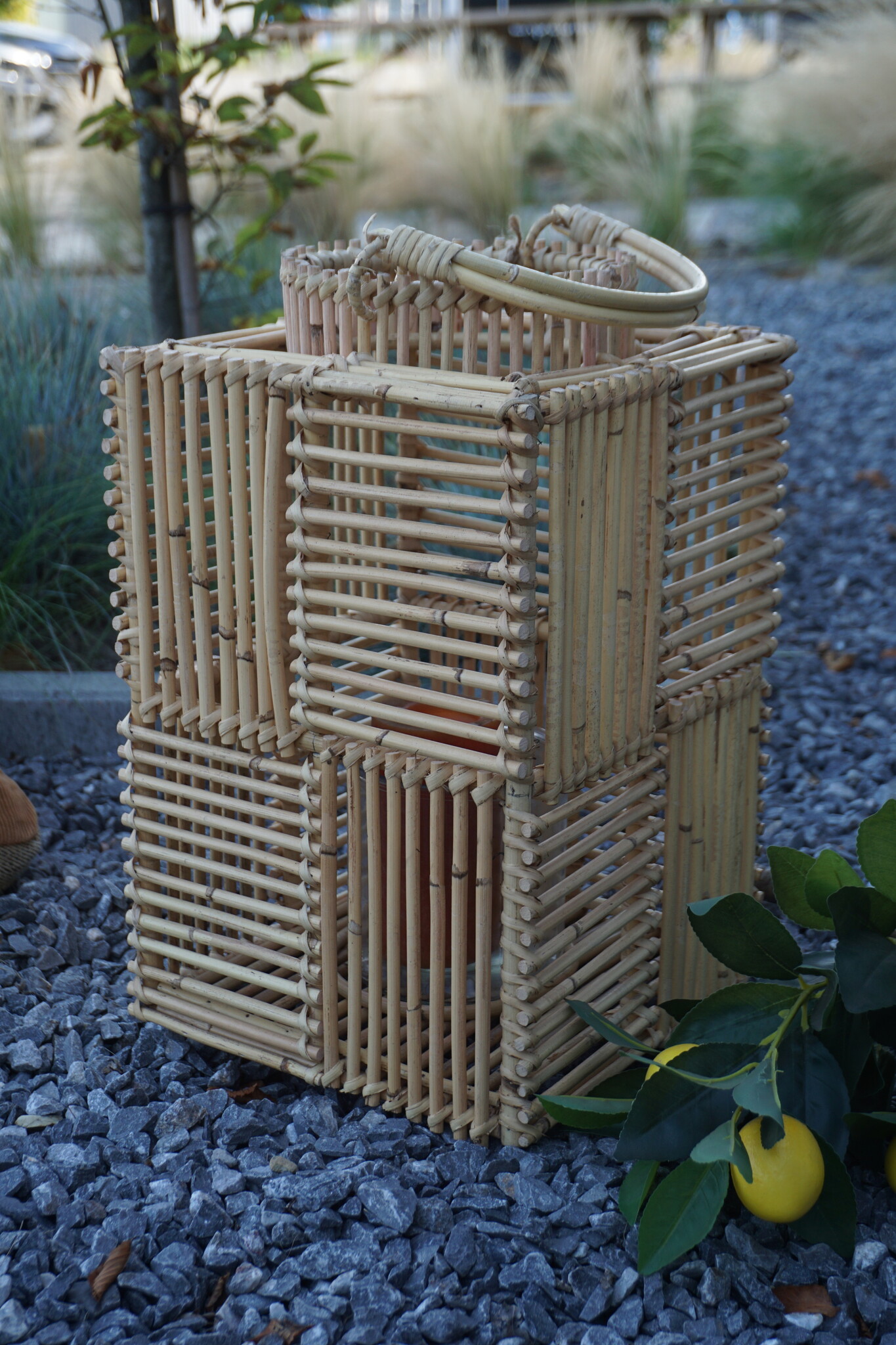 Rene Houtman Windlicht Rotan H40x25x25 Cm - Naturel