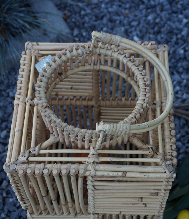 Rene Houtman Windlicht Rotan H40x25x25 Cm - Naturel