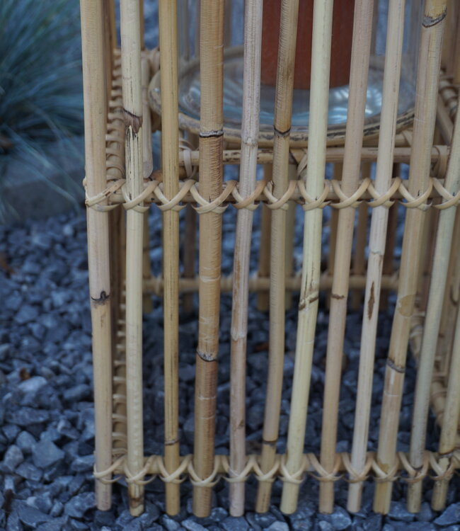 Rene Houtman Windlicht Rotan Blond H80x25x25 Cm