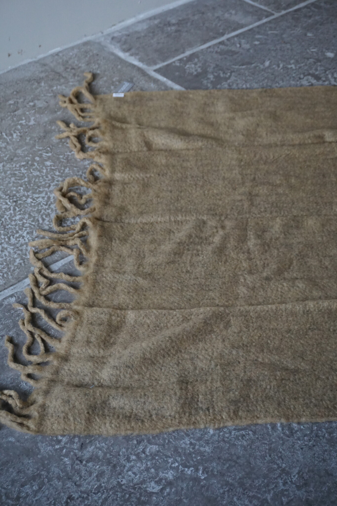 Goround Interior Wollen Plaid Wheat/Olive 130 x 170 Cm