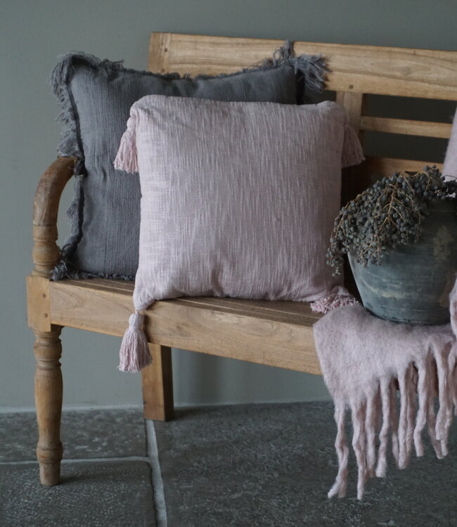 Goround Interior Kussen + Binnen Kussen Slub Tearose/Roze 45 x 45 Cm
