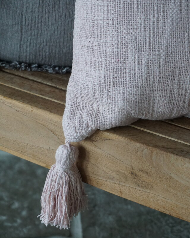 Goround Interior Kussen + Binnen Kussen Slub Tearose/Roze 45 x 45 Cm
