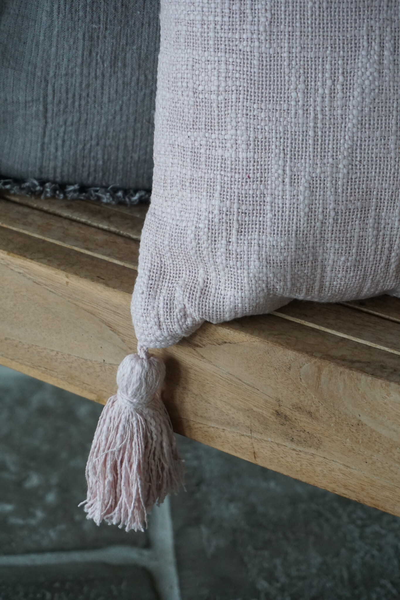 Goround Interior Kussen + Binnen Kussen Slub Tearose/Roze 45 x 45 Cm